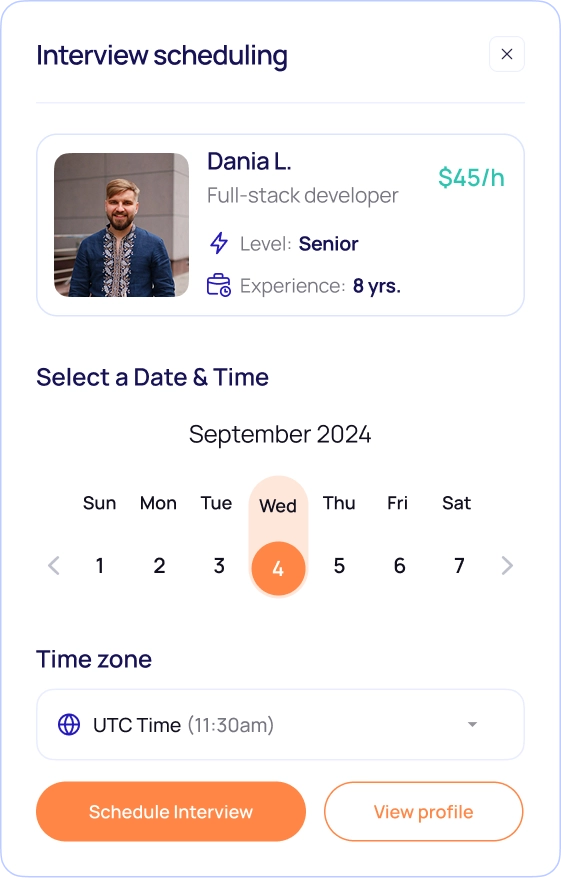 Interview scheduling